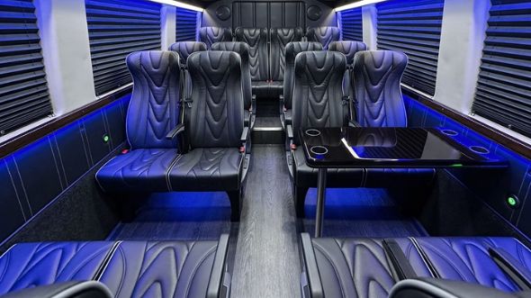 ann arbor 20 passenger sprinter van interior