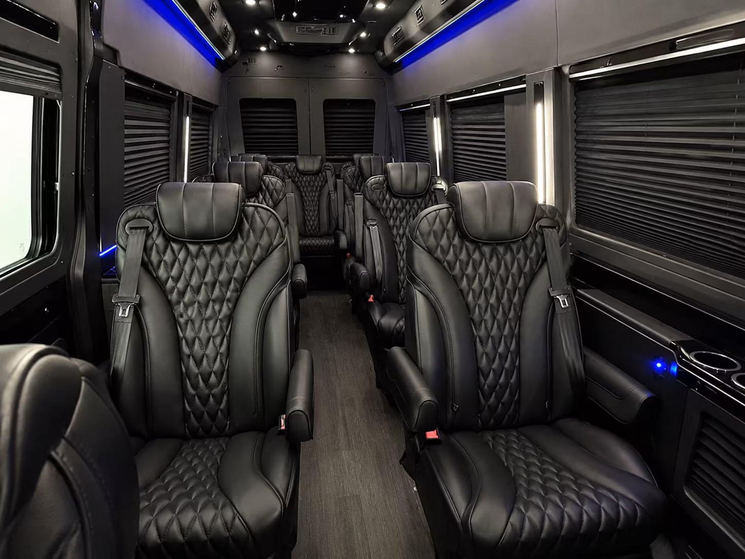 ann arbor 12 passenger sprinter van inside