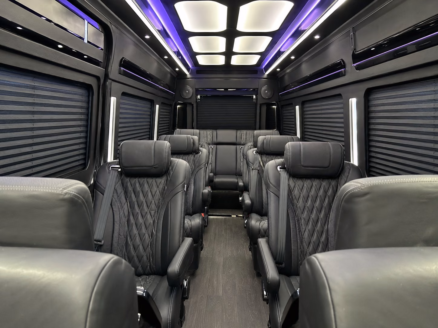 ann arbor 20 passenger sprinter van inside